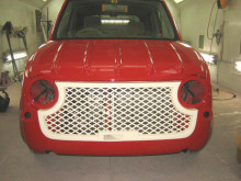 在庫車 PK10 パオ(アルト)二色目ペイント完了!