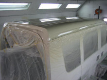 四日市市　Ｓ様　レイトバン（エブリイ）ルーフのペイントに入りました。