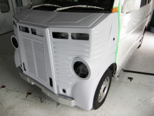 軽キャンピングカー　ちょいｃａｍ葵フレンチ仕様本日ペイント！