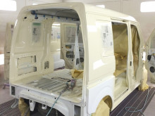 在庫車　フレンチバス（エブリイ）ペイント中！