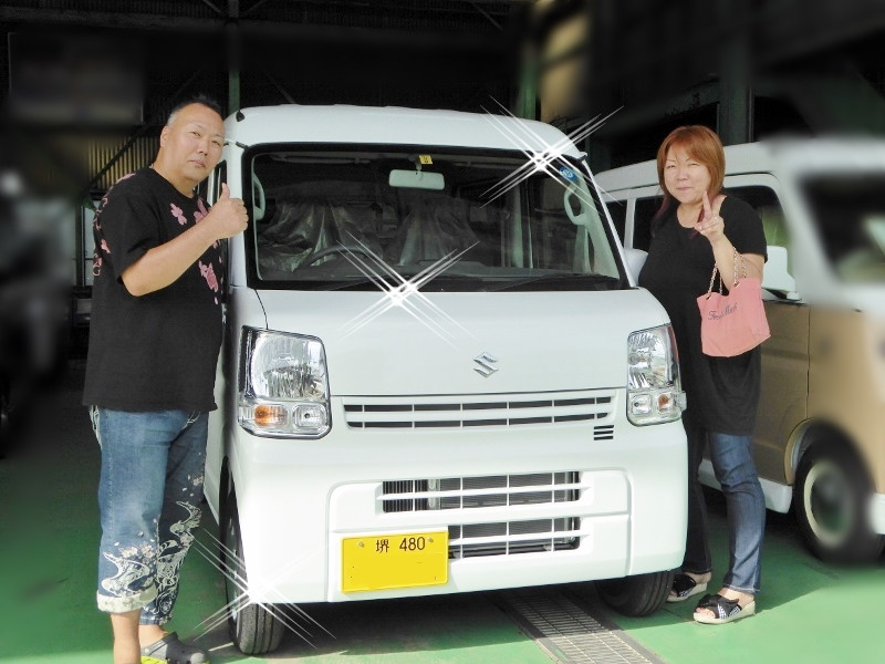 大阪府堺市　Ｎ様　エブリイジョインターボのご来店納車有難うございました！