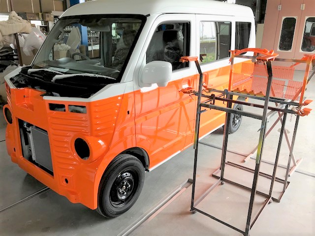 熊本県　Ｈ・Ｋ様　フレンチバスのペイントが完了し組付中です！