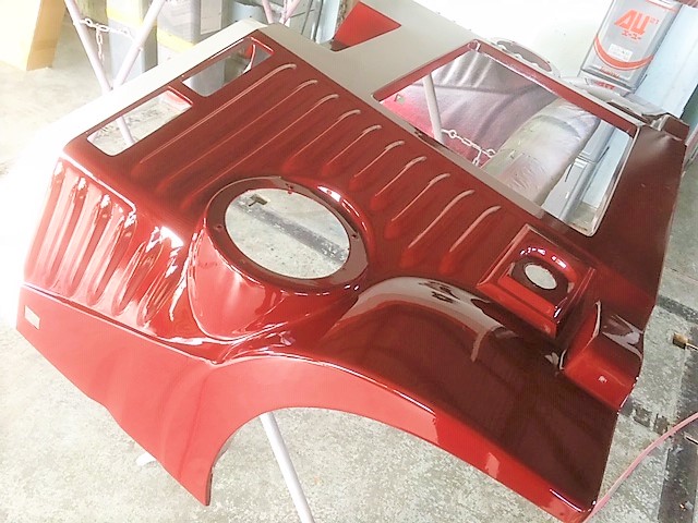 京都市左京区　Ｔ・Ｍ様フレンチのエアロパーツのペイントに入りました！