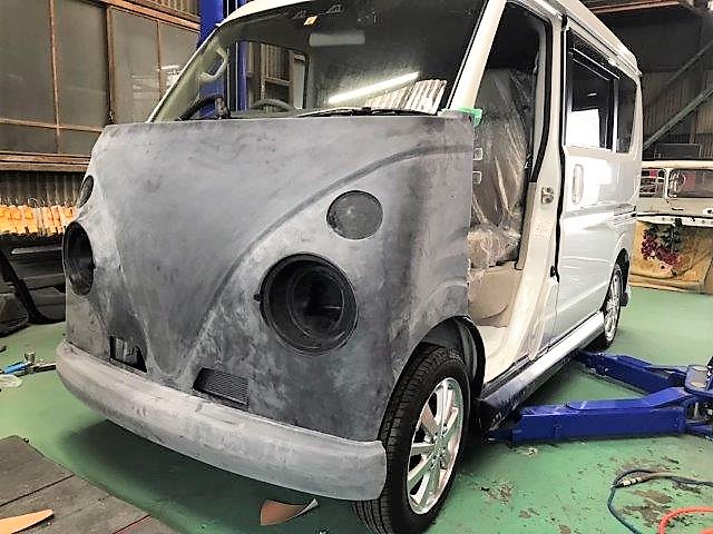 三重郡　Ｉ・Ｓ様　アーリー制作エブリイの下処理に入りました！