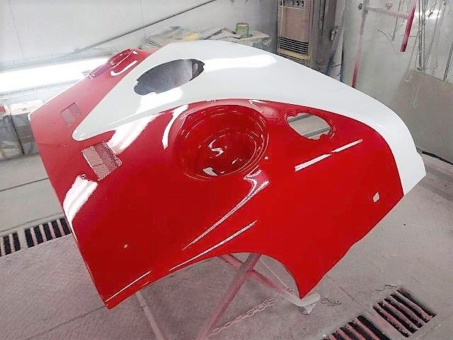 三重郡菰野町　鹿の湯ホテル様　エアロパーツのペイントに入りました！