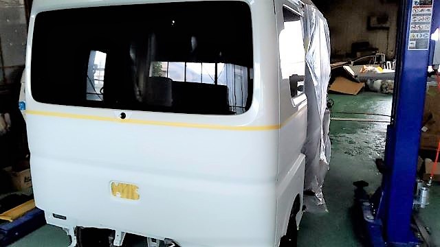 兵庫県丹波市　Ｙ・Ｋ様　アーリー製作（エブリイ）のボディー側の下処理に入りました！
