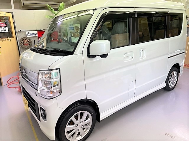 桑名市　Ｏ・Ｈ様　Comfy-Ⅲ製作のエブリイが入庫してボディーコートも完了しました！