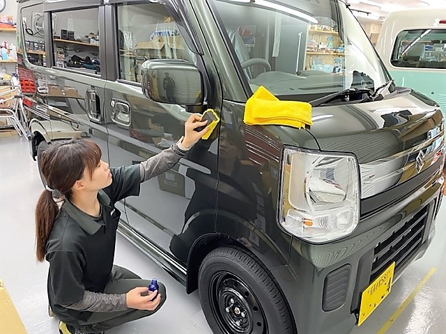愛知県北名古屋市　Ｉ・Ｉ様　エブリイワゴンが入庫しましたのでボディコートに入りました！
