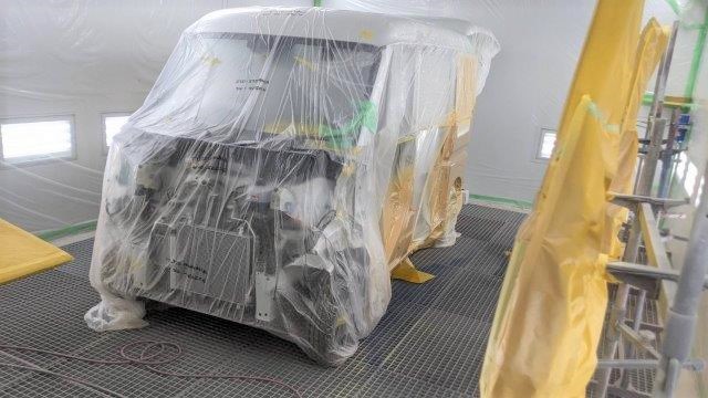 愛知県岡崎市　Ｓ・Ｃ様　アーリーのボデー側のペイント中です！