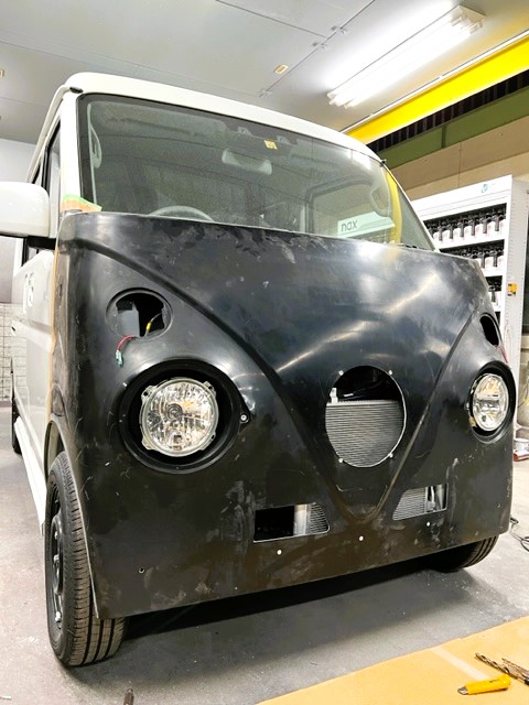 桑名市　Ｎ・Ｍ様　アーリー移動販売車製作の仮合わせ中です！