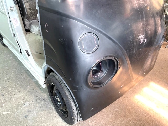 京都府山科区　Ｏ・Ｉ様　アーリーのエアロパーツの仮合わせ中です！