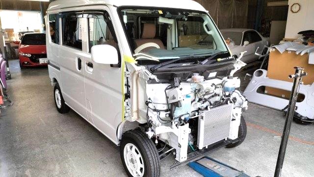 いなべ市　小林モータース様　エブリイのバラシ作業が完了しました！