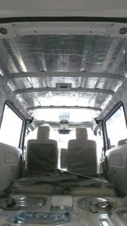 愛知県知立市　Ｈ・Ｋ様　軽キャンピングカーComfy-Ⅲの天井断熱処理に入りました！