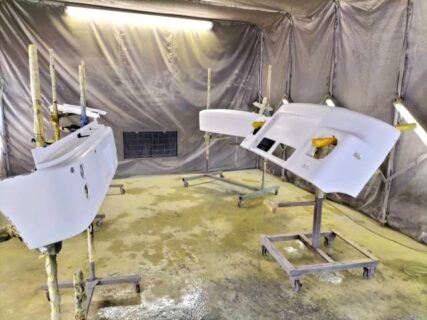 静岡県袋井市　Ａ・Ｎ様　ブギーライダーのエアロパーツのサフェーサーペイントが完了しました！