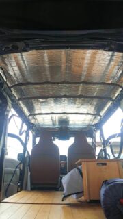 いなべ市　Ｍ・Ｍ様　在庫車　PLATムルティ660　バンライフの天井断熱＆防音処理が完了しました！