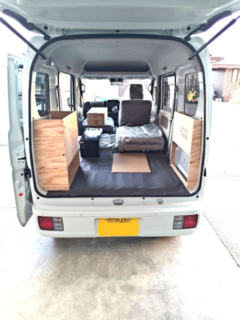 エブリイ　ジョインターボにＮｅｗキャンピングカーComfyエアコンバージョン制作状況です！