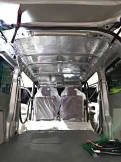 四日市市　Ｋ・Ｋ様　軽キャンピングカーComfy-Ⅲの天井断熱＆防音処理中です！